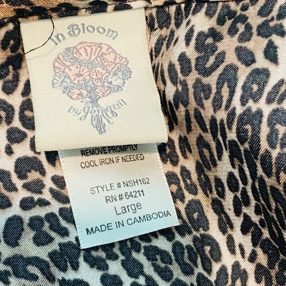 In The Bloom by Jonquil Leopard Night Pajamas Dress Size L - Picture 7 of 8